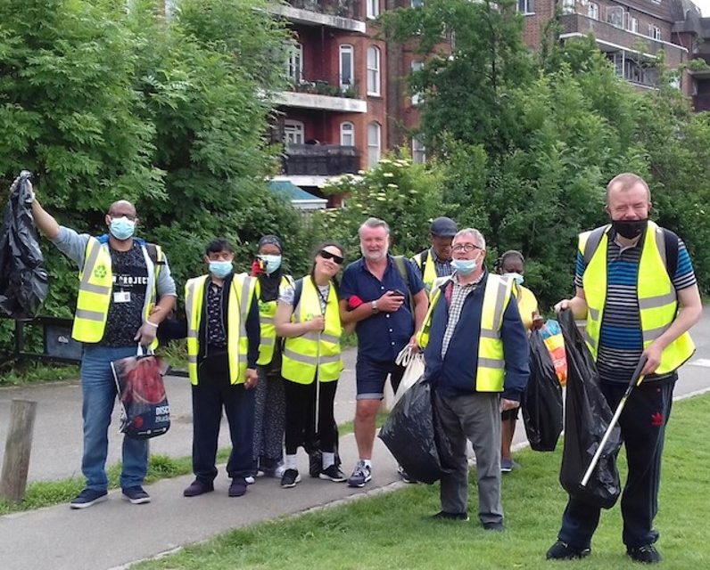 Litter picking as part of Keep Britain Tidy Campaign